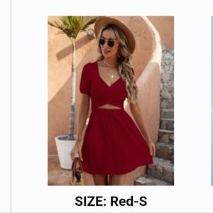 Red shein dress size small